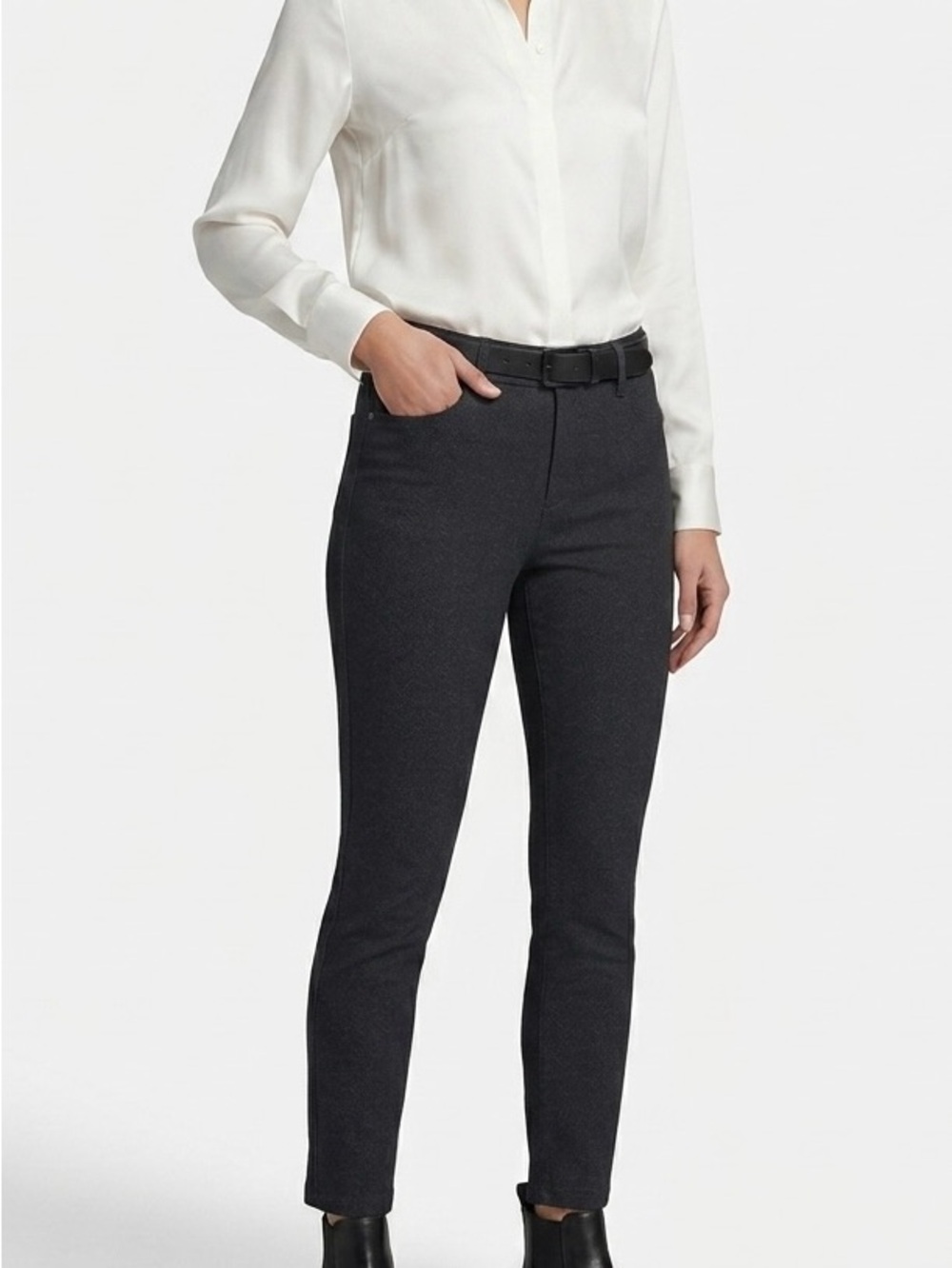 Karl Lagerfeld Paris Women's Black Stretchy Skinny Ankle Pants Sz 12